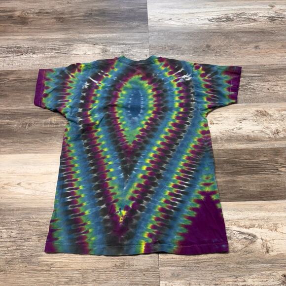 Vintage Tie Dye T-Shirt‎ Hyper V Purple Blue Green Mens Large Single Stitch BVD - Picture 3 of 6